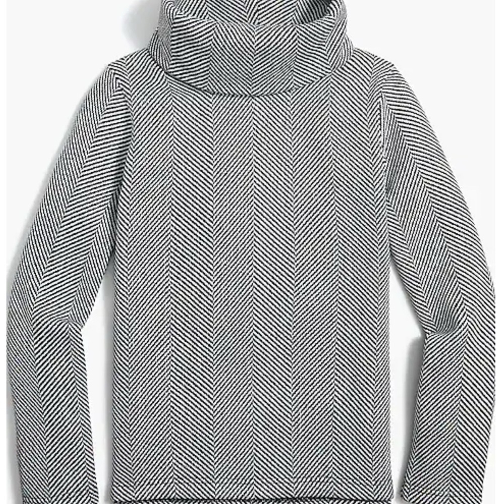 Long-sleeve funnelneck pullover petite sweater
